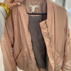 Blush Pink Bomber Jacket